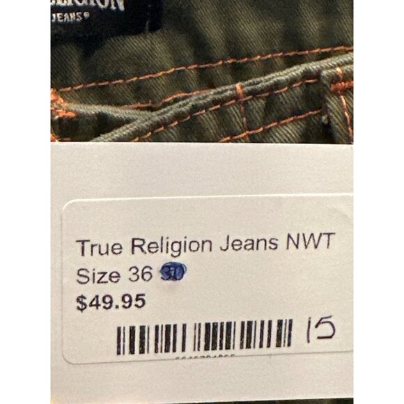 True Religion Mens Cargo Pants Kalamata/Papaya Orange Size 36 65% Polyester & 35 - Picture 7 of 7